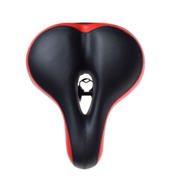 Siedzenie rowerowe na sprężynie czarno czerwone
