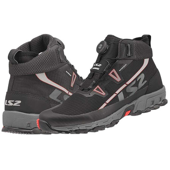 Buty motocyklowe męskie LS2 Trekker Man WP Black wodoodporne z ochraniaczami