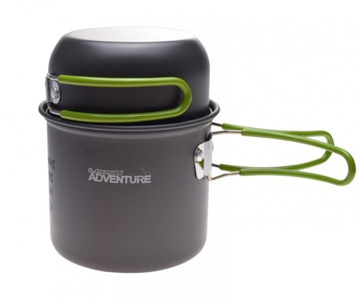 Naczynia turystyczne aluminiowe 2 sztuki składane uchwyty