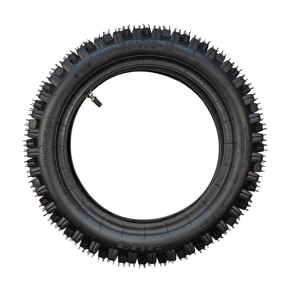 Opona 80/100-12 TT tył z dętką cross pitbike MRF Kayo YCF