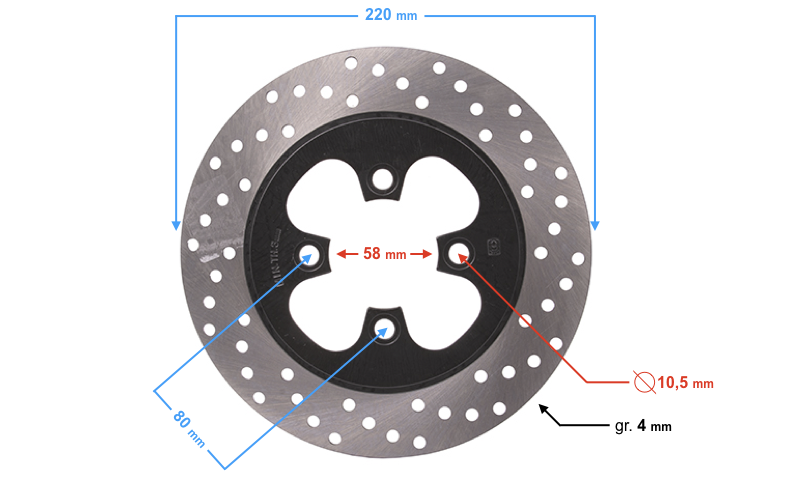 Tarcza hamulcowa tylna tył do Barton Classic 125 na wtrysk