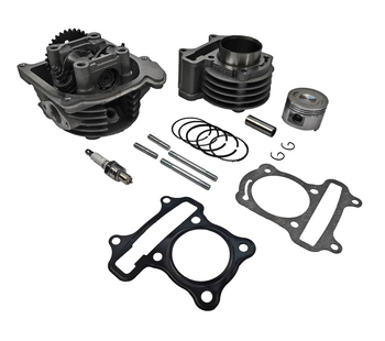 Cylinder 47m głowica 4T GY6 80cc bez odpowietrzenia z wałkiem