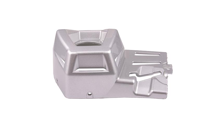 Obudowa Wylotu tłumika lewa srebrna do Barton Hyper 125