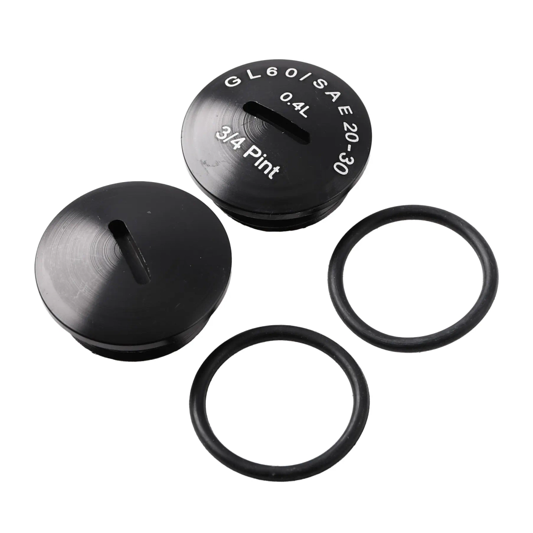 Korek oleju czarny aluminiowy + oringi Simson DPR Classic