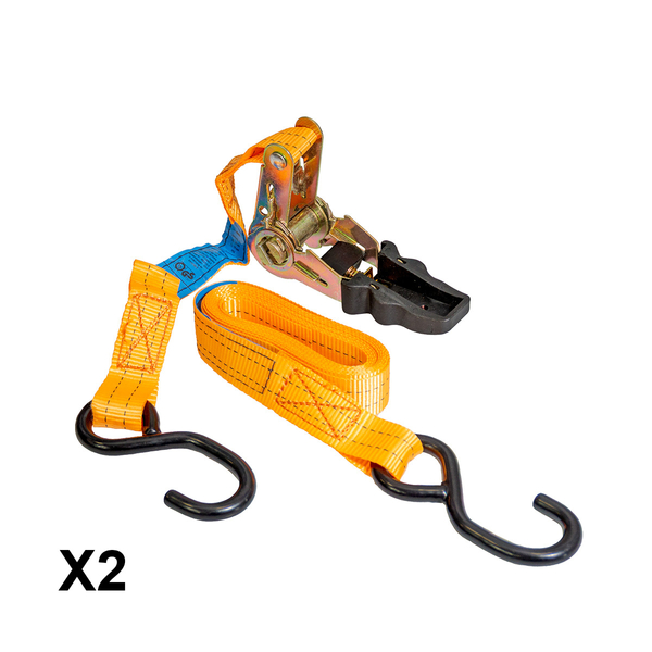 Biketec 2 pasy transportowe 25mmx3m obciążenie do 350kg pomarańczowe