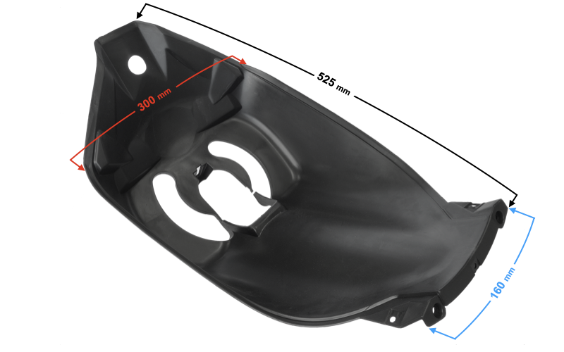 Obudowa przednia centralna czarna Barton Scalpel