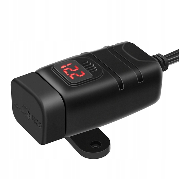 Motocyklowa ładowarka 2x USB QC3.0 9-24V szybka