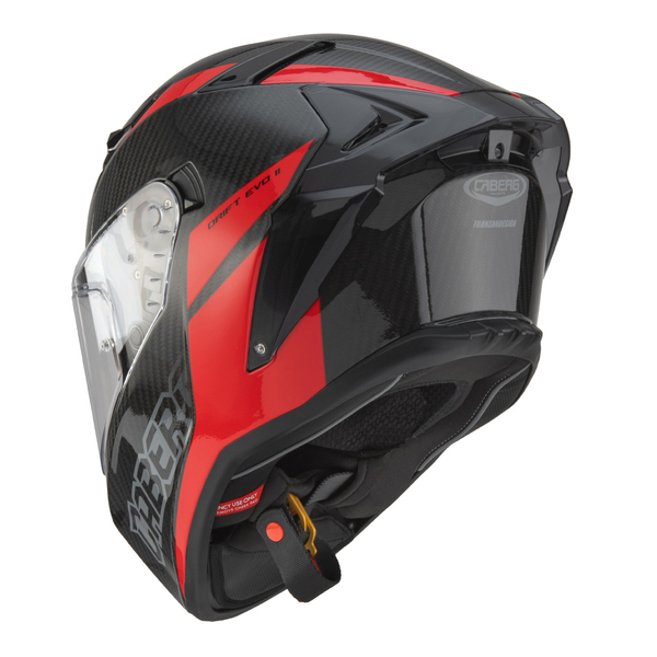 Kask intergalny Caberg Drift Evo II Carbon Nova Red homologacja ECE 22.06