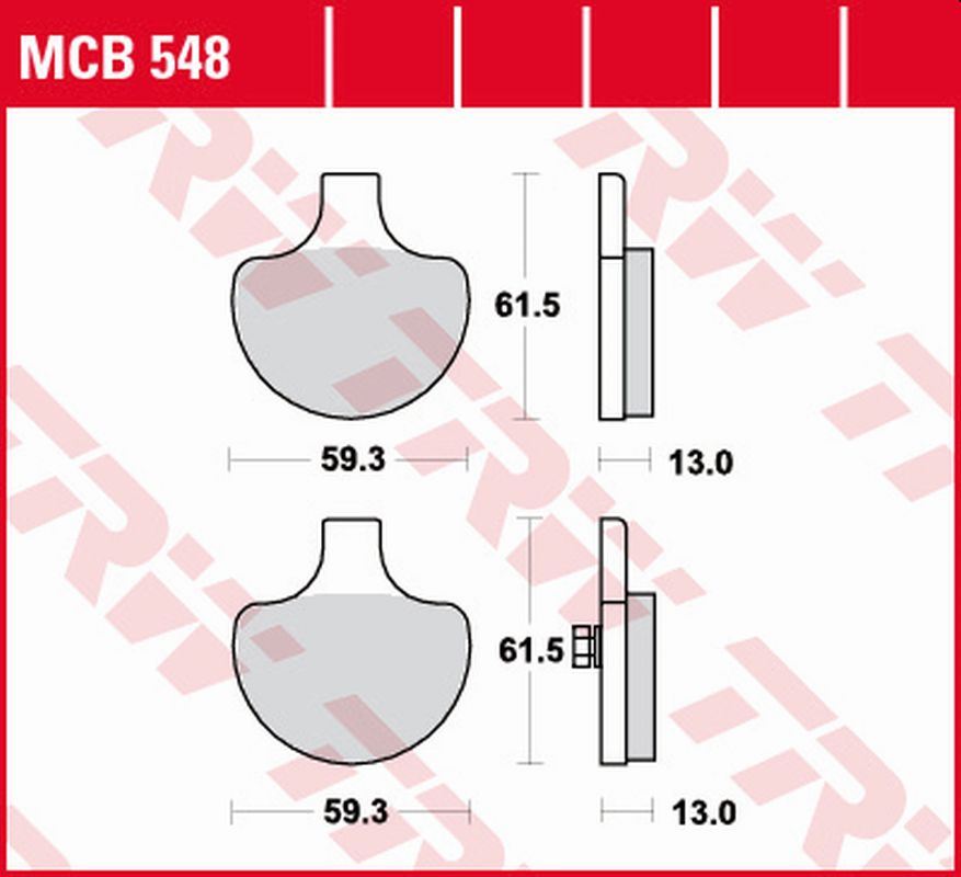 TRW klocki hamulcowe KH094 HARLEY-DAVIDSON 883 100
