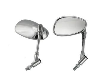 Lusterka chrom owalne m10 gwint l+p yamaha ducati