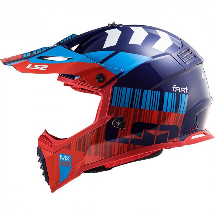 Kask ls2 MX437 FAST EVO Xcode Red Blue