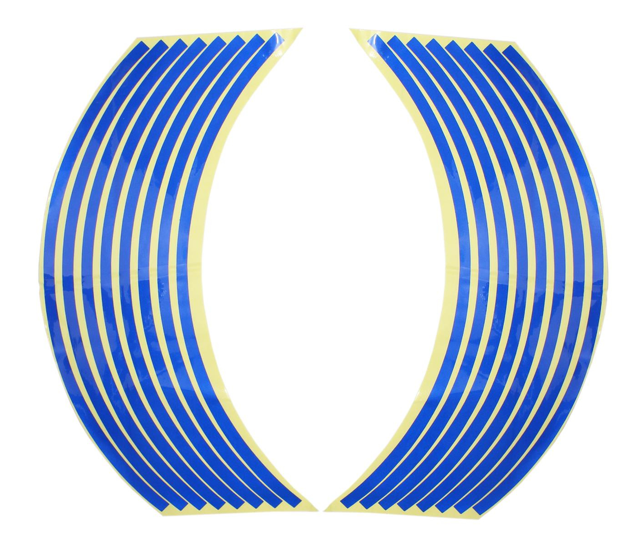 Naklejki odblaskowe na obręcze kół niebieskie