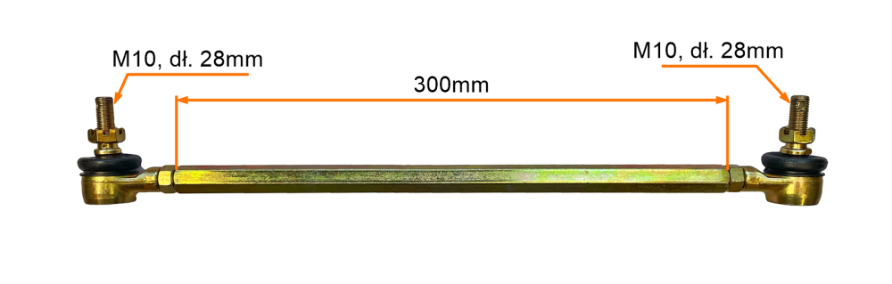 Drążek kierowniczy z końcówkami 28/28mm quad atv 200 250 Bashan