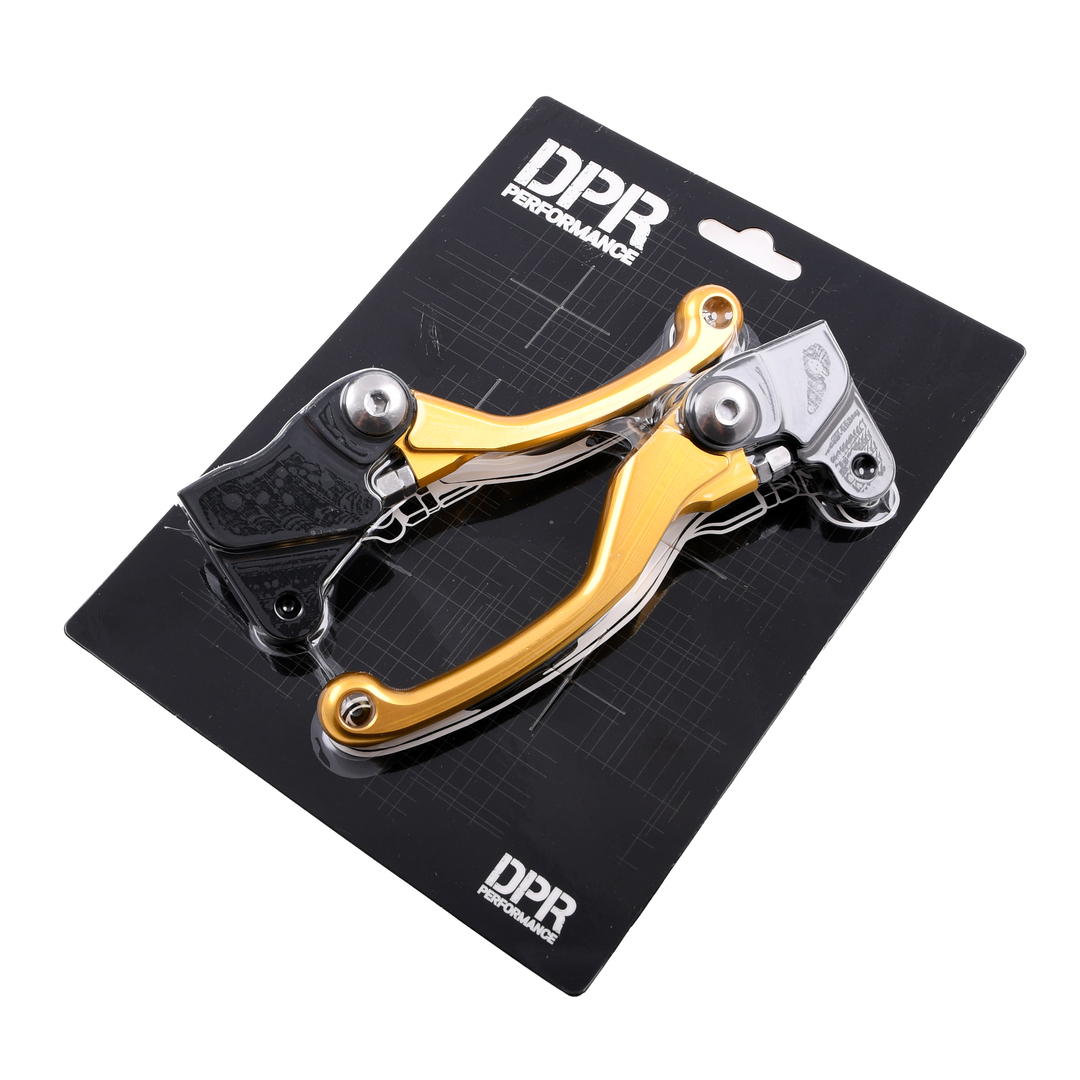 Dźwignia hamulca i sprzęgła złote aluminiowe Simson DPR Performance