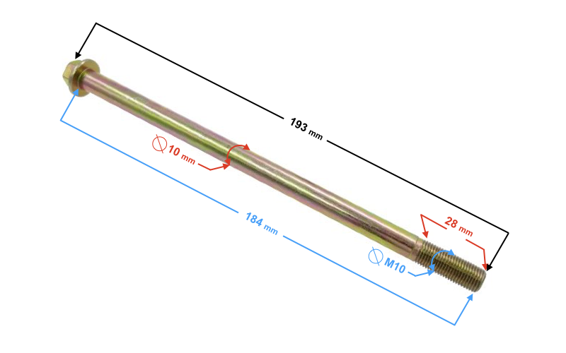 Oś koła przedniego do Barton Ranger Classic 193mm