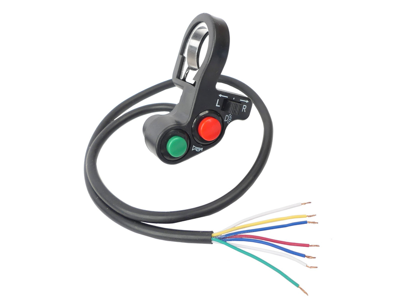 Przełącznik zespolony lewy enduro cross quad atv uniwersalny 7 kabli