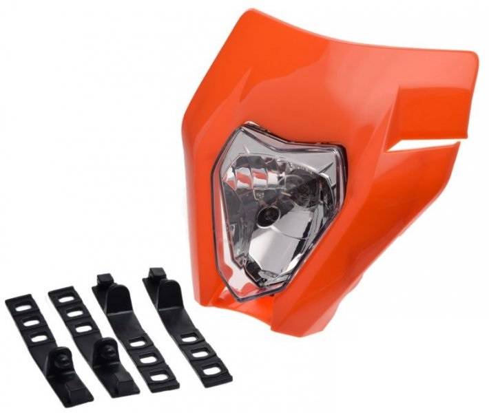 Owiewka przód z reflektorem pomarańczowa KTM cross
