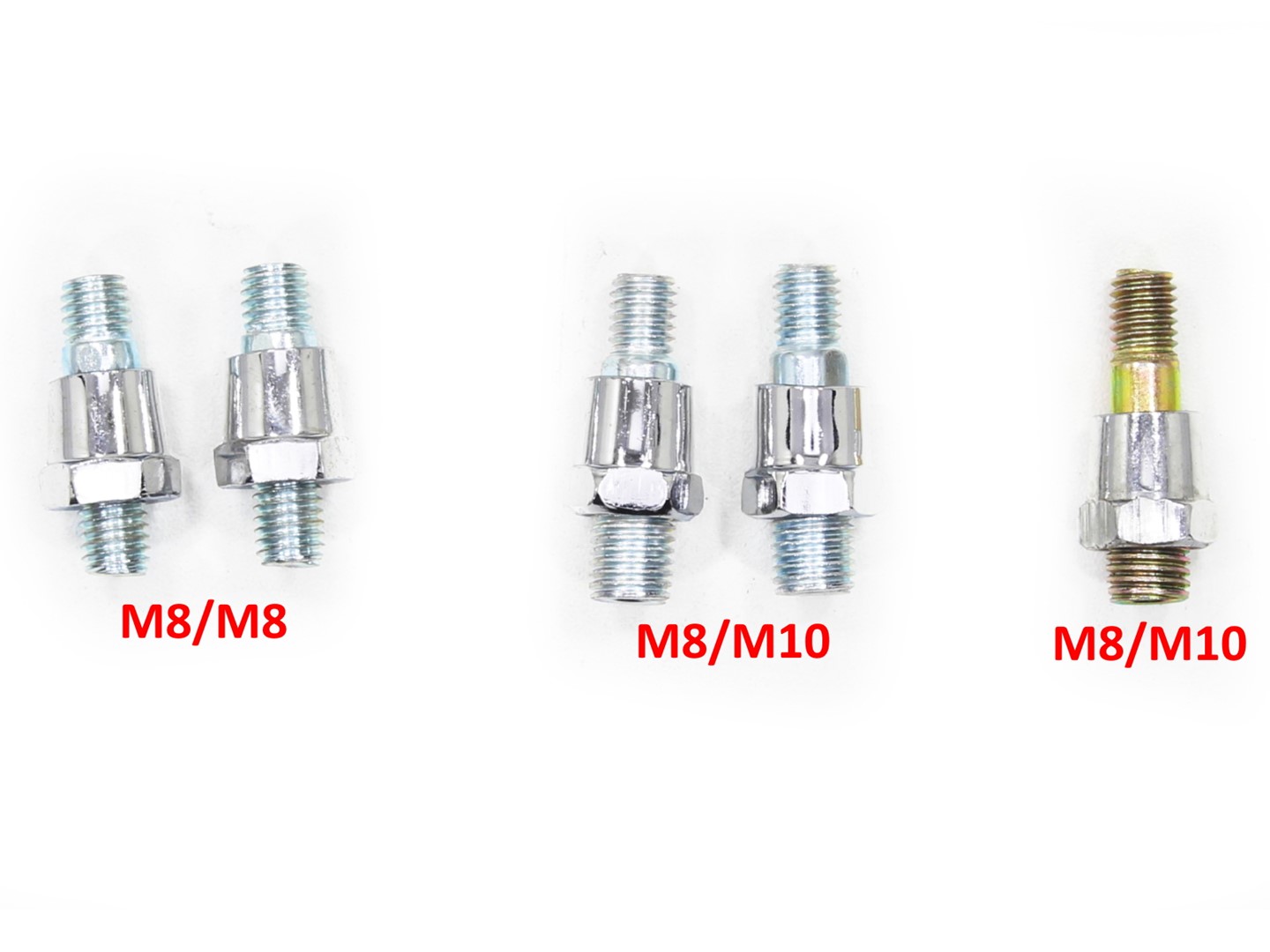Lusterka motocyklowe chrom chopper bober m8 m10
