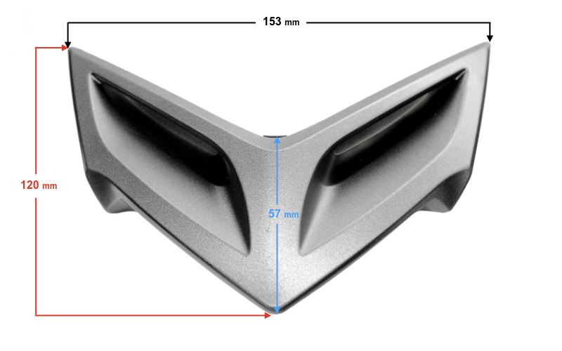 Dekor obudowy przedniej grafitowy do skutera Barton Energy
