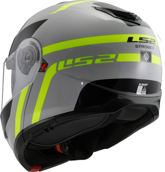 Kask szczękowy LS2 FF908 STROBE II AUTOX GREY H-V YEL homologacja ECE 22.06