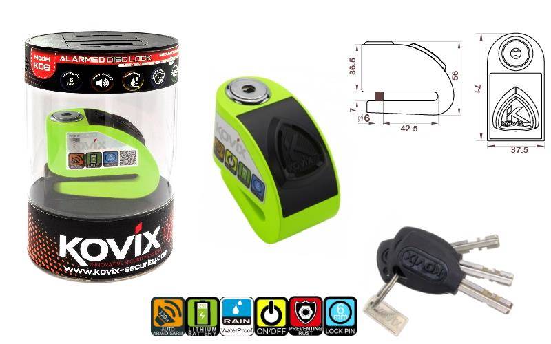 Blokada Tarczy Hamulcowej Alarm KOVIX KD6 Gratis