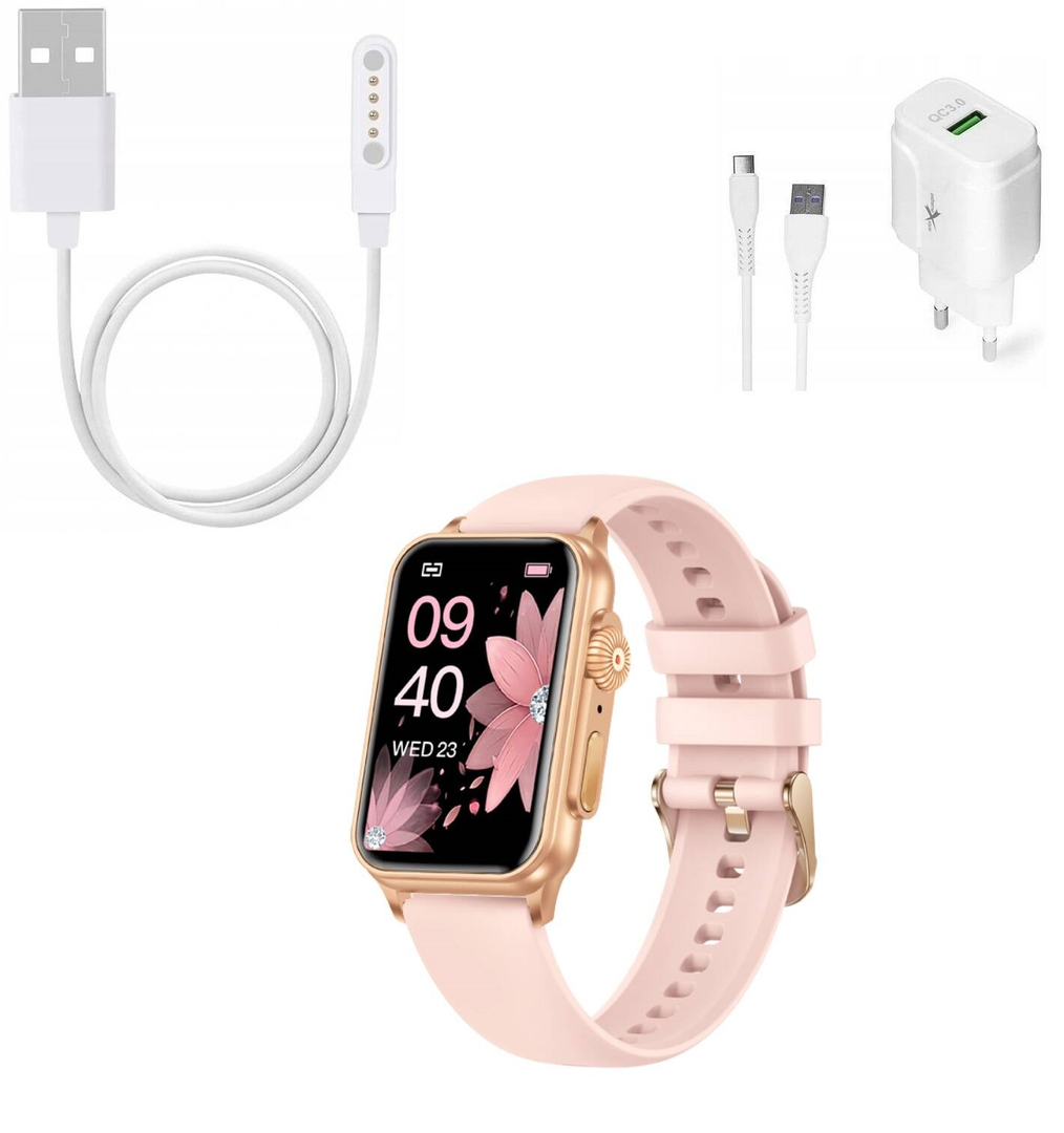 Smartwatch zegarek Rubicon damski RNCF06 zestaw 4 produktów tryby sportowe