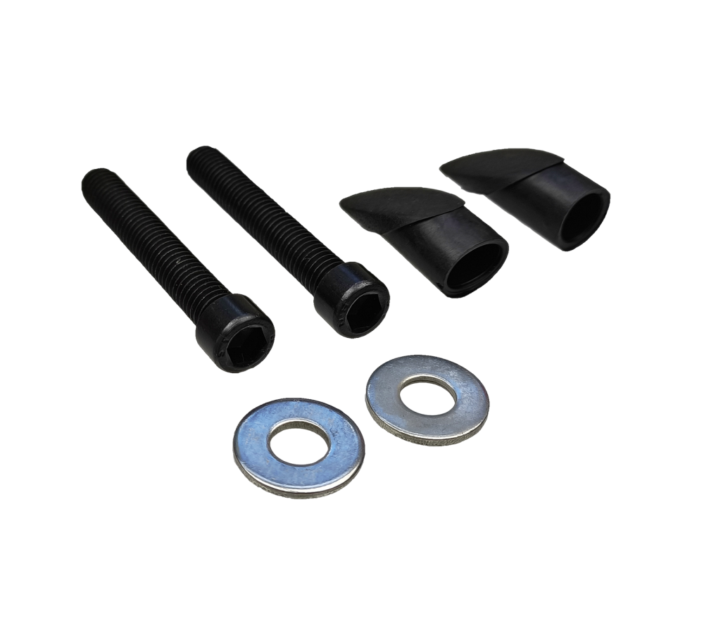 Śruby mocujące lusterka z zaślepkami i podkładkami