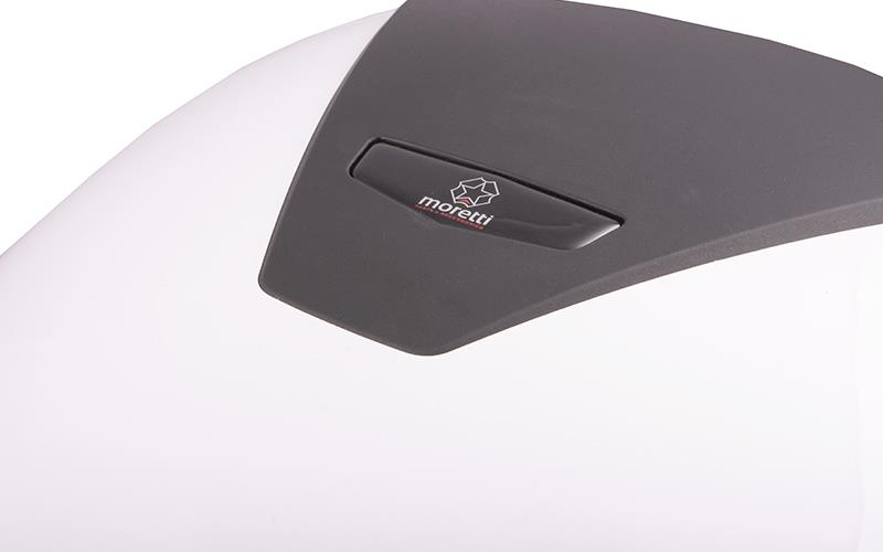 Kufer Moretti, MR-713, 30l, Biały, czerwony odblask