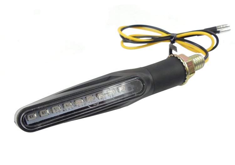 Kierunkowskazy pływające LED czarne dynamiczne Yamaha Suzuki Honda Kawasaki