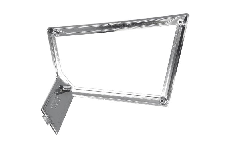 Dekor obudowy nóg 1/4 do skutera Barton E-Max ramka chrom prawa