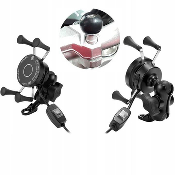 Uchwyt na telefon ładowanie indukcyjne 10W do główki ramy