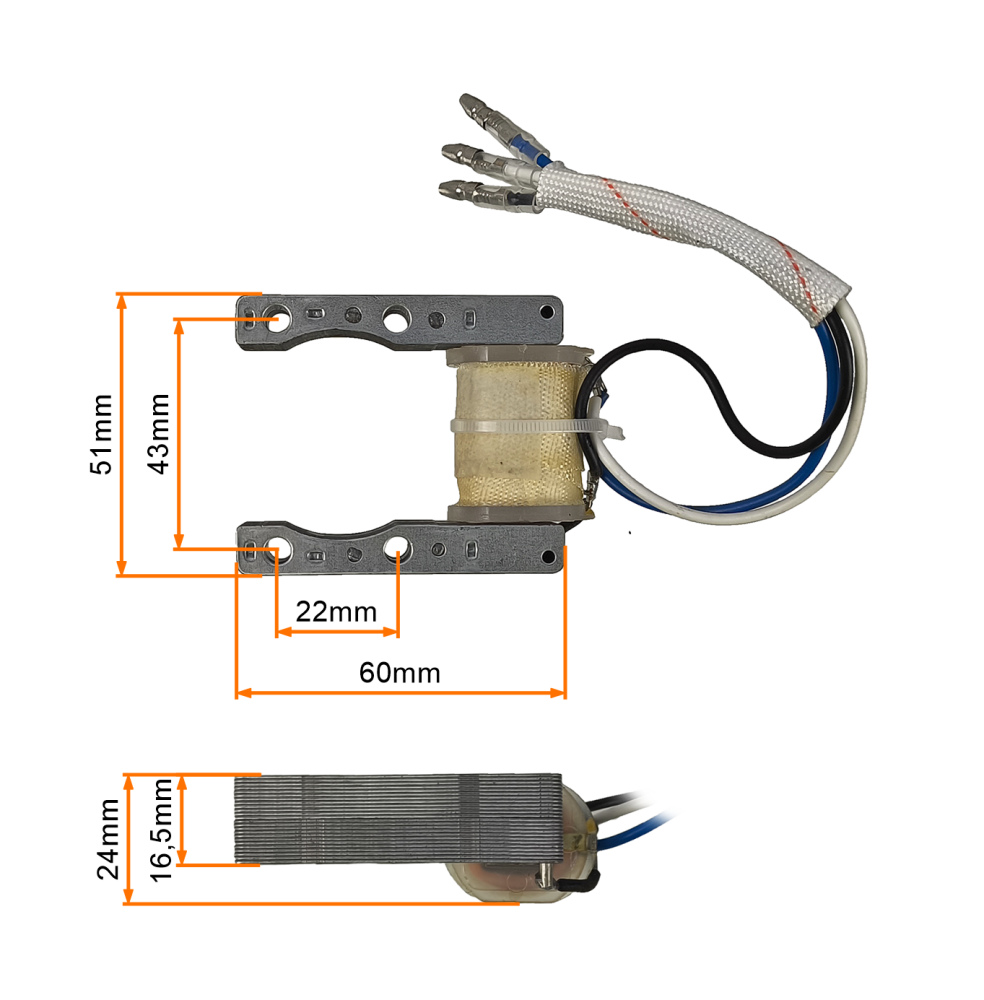 Cewka iskrownika 1-zwojowa 3 przewody silnik rowerowy 2T