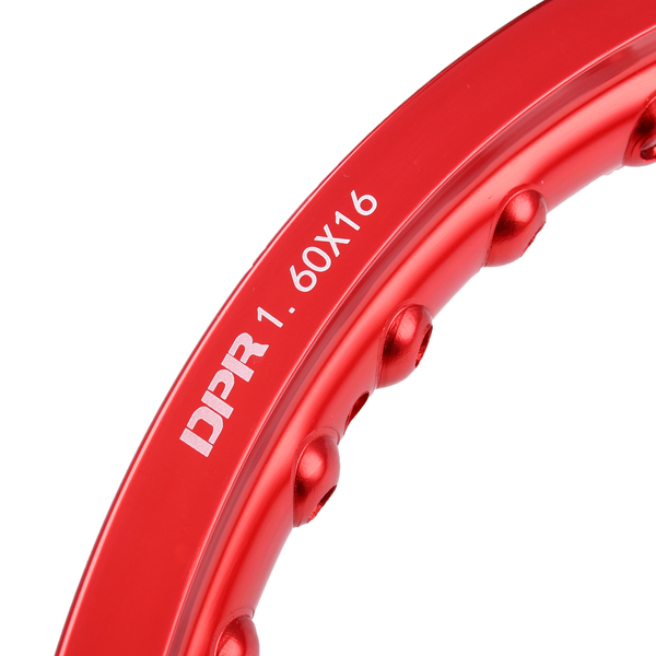 Obręcz koła 1,60x16 aluminiowa czerwona Simson DPR Classic