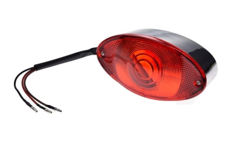 Lampa tył chrom czerwony klosz led uniwersalna