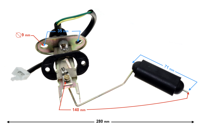 Czujnik poziomu paliwa do motocykla Barton Cafe Racer