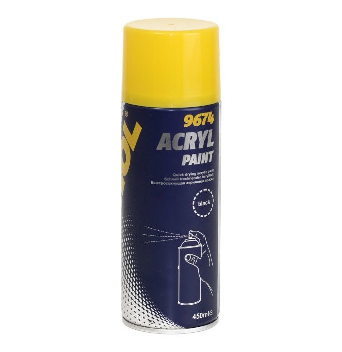 Mannol acryl black paint 450ml - farba w sprayu 