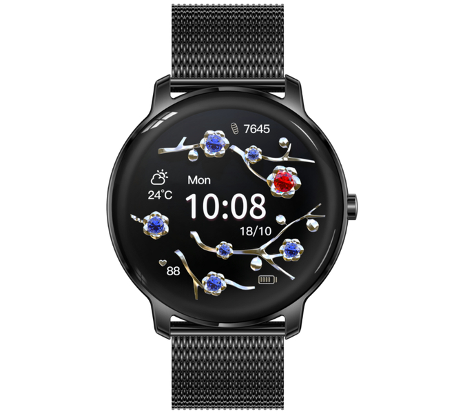 Smartwatch zegarek Rubicon czarny Bluetooth 5.0