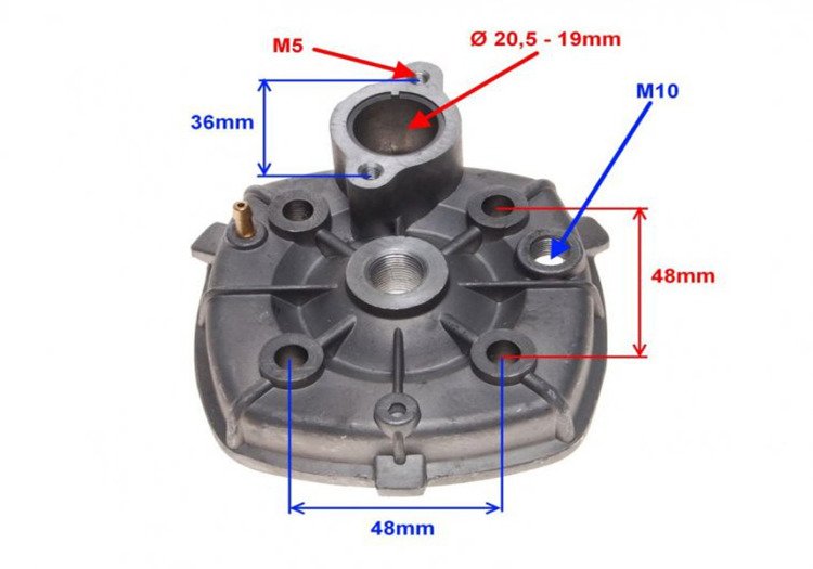 Głowica cylindra 70 cc 2t woda lc