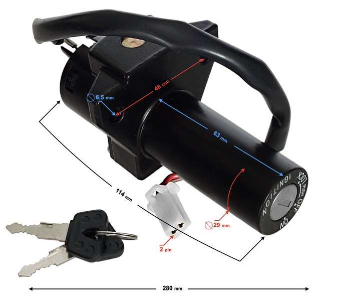 Stacyjka zamek do motoroweru Barton Travel 125