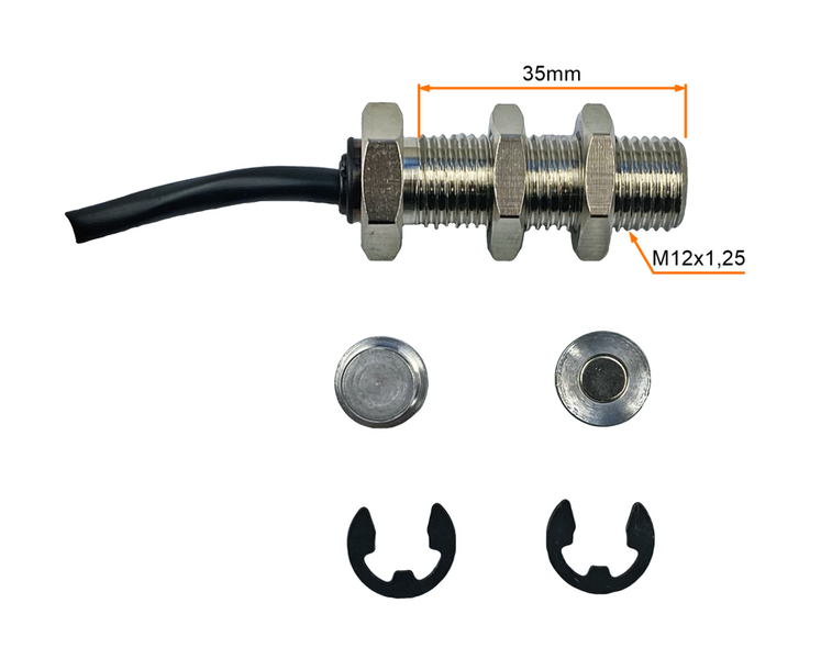 Czujnik licznika prędkości 116cm magnesy quad atv 200