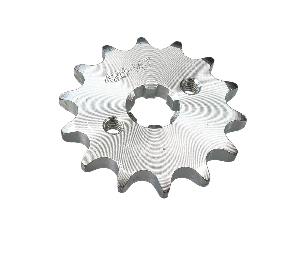 Zębatka zdawcza przód 14z 428 środek 17mm + zabezpieczenie quad atv cross