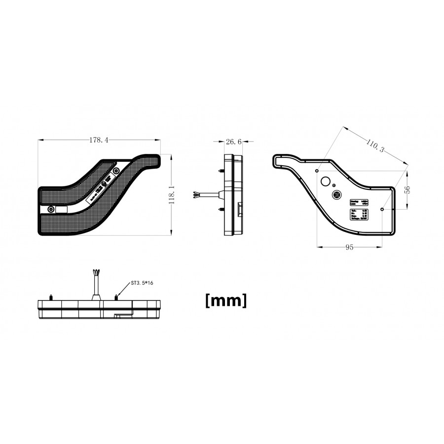 Lampa tylna zespolona lewa 24Led 3 funkcje 12-24V