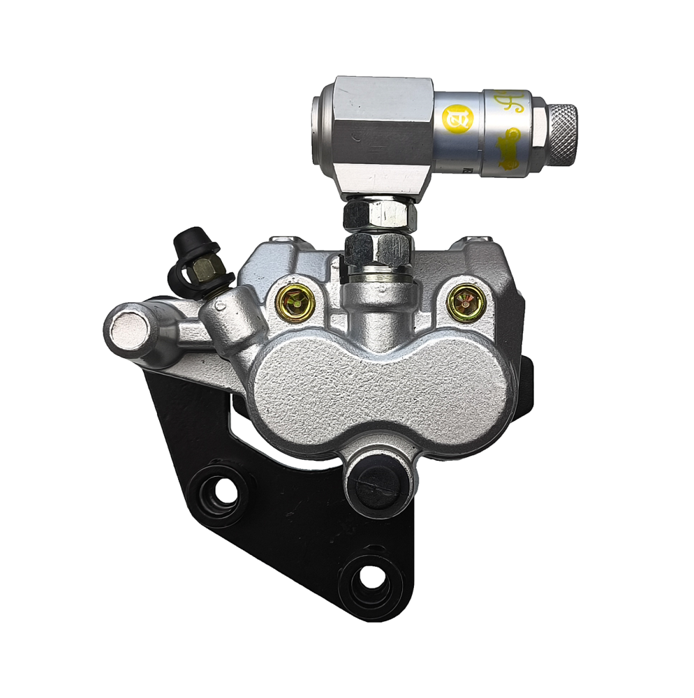 Zacisk hamulca przód 2 - tłoczkowy z ABS Romet 747 na koło 10 cali