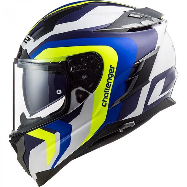 Kask LS2 FF327 CHALLENGER GALACTIC WHITE BLUE