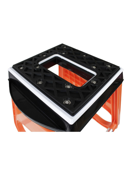 Stojak pod motocykl pomarańczowy bezpieczny stabilny dirtbike pitbike Kayo