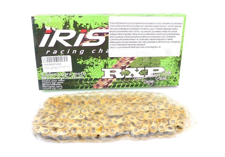 Łańcuch napędowy 428 140 OG ZŁOTY IRIS RACING RXP
