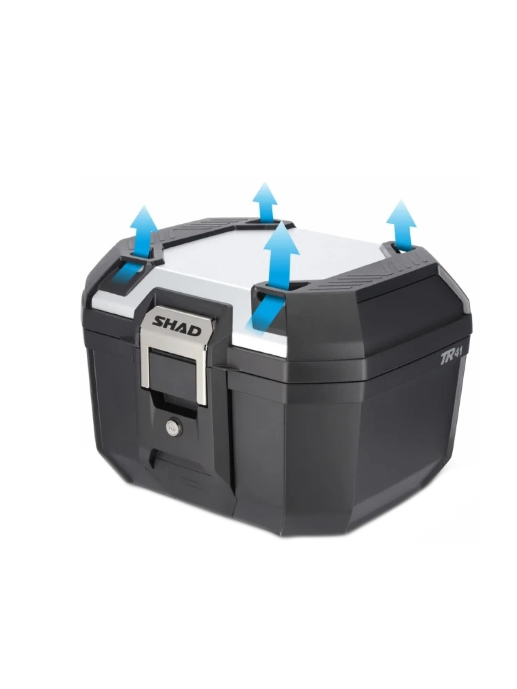 Kufer motocyklowy SHAD Terra TR41 41l na 2 kaski otwarte aluminiowa nakładka