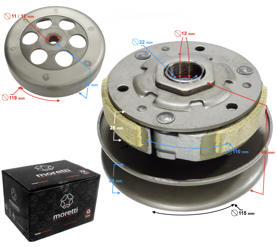 Sprzęgło dzwon do skutera 2T Falcon chiński Ferro Keeway Zipp