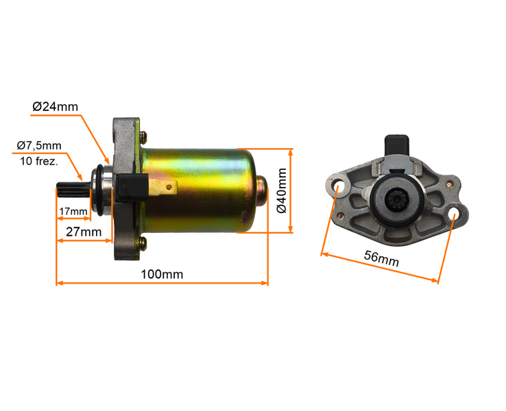 Rozrusznik elektryczny silnika Suzuki AH AP TGB/Winking 50 101R 202T 303RS