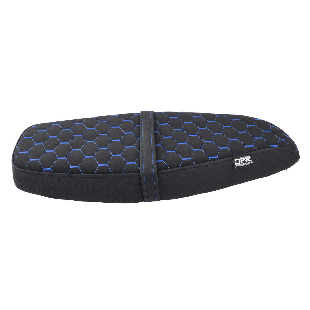 Siedzenie pikowane czarne + niebiesko czarne szwy Simson S50 S51 S70 DPR